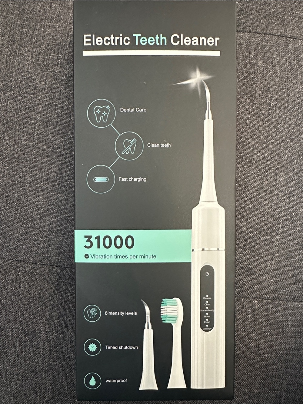 NEW Black Electric Dental Plaque Remover Teeth Cleaner